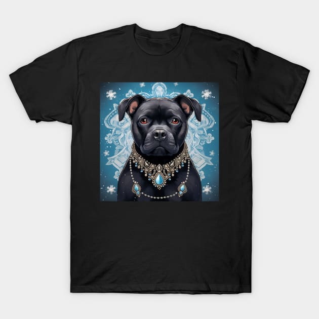 Black Staffy Jewel T-Shirt by Enchanted Reverie